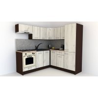 Bucatarie de Colt GENA NEW 9 DR. 190-200, Cu Corp de Cuptor, Wenge / Decor K001